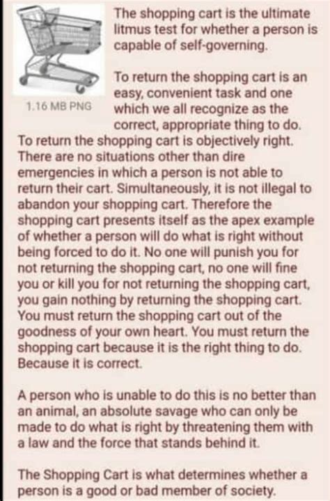 The Shopping Cart Theory And Self Governance R Conscience