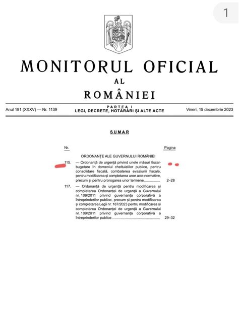 OUG 115 15 12 2023 privind măsurile fiscal bugetare pe anul 2024