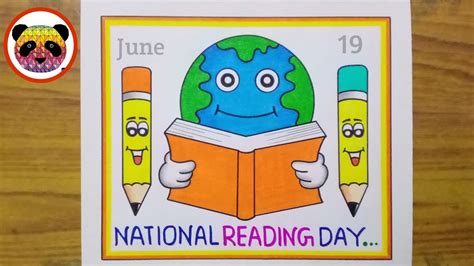 National Reading Day Drawing Vayana Dinam Poster Vayana Dinam