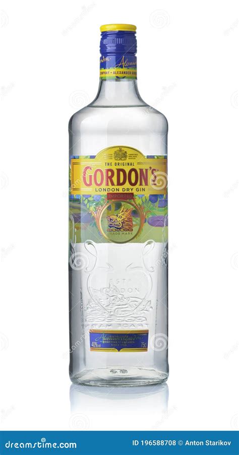 Original Gordon`s London Dry Gin Bottle Editorial Stock Photo - Image ...