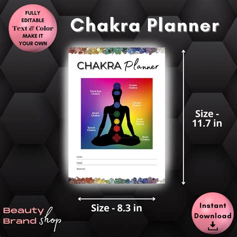 Chakra Journal Chakra Meditation Chakra Planner Chakra Workbook