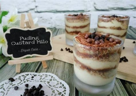 Resep Puding Custart Milo Puding Milo Oleh Ririz Caca S Kitchen