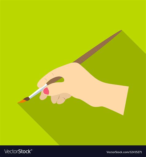 Hand Drawing Icon Flat Style Royalty Free Vector Image