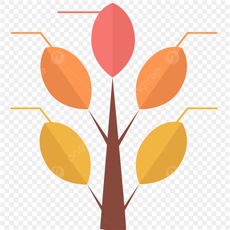 Tree Shape Clipart Transparent Background Colorful Infographic Element