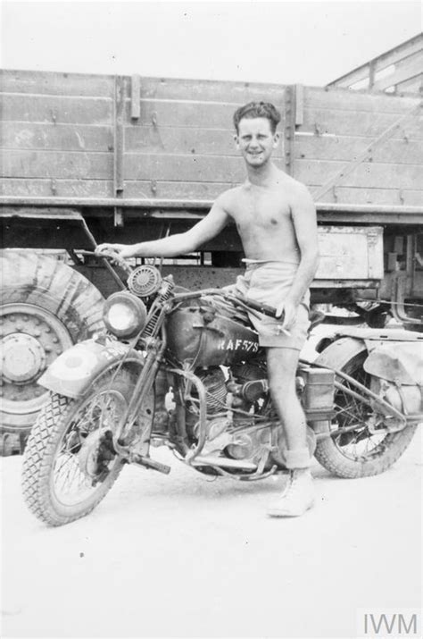 Raf Despatch Rider For The Raf 15 Supply And Transport Column On His