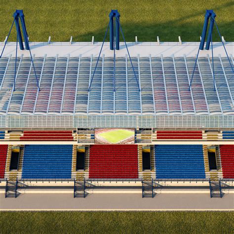 Stadium Seating Tribune Wide High Detail 3d Model Cgtrader