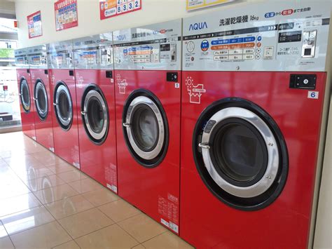 Free Images Red Machinery Yellow Japan Laundry Launderette Self