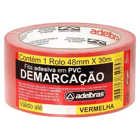 Fita Demarca O De Solo Vermelha Mm X M Adelbras Em Rs