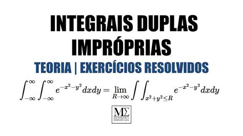 Como Calcular Integrais Duplas Impr Prias Youtube