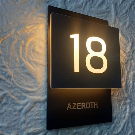 LED Room Number Sign, Custom Hotel Door Sign, Modern Hotel Door Room ...