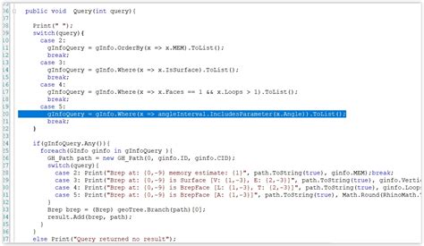 Gh C Filtering A Set Of Brep Faces Using Conditional Statements Grasshopper Developer