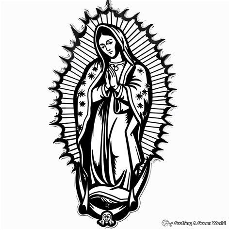 Virgen De Guadalupe Coloring Pages Free Printable