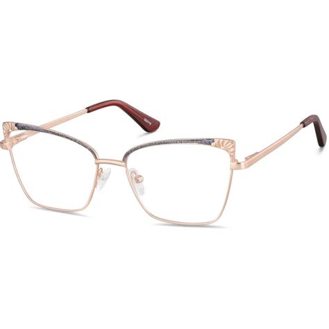 Zenni Cat Eye Glasses Womens Os Rose Gold Depop