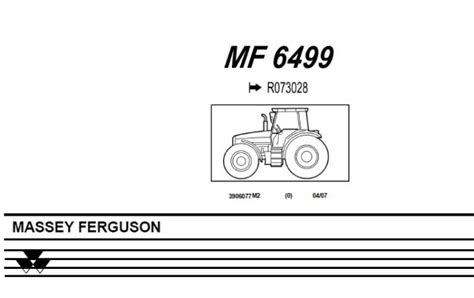 Massey Ferguson Mf 6499 Tractor Parts Manual Service Repair Manual