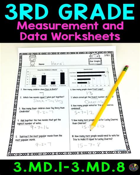 3rd Grade Measurement And Data Worksheets Math Lesson Math