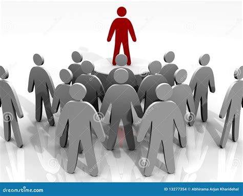 Leader Leading People Stock Illustration Illustration Of Superior