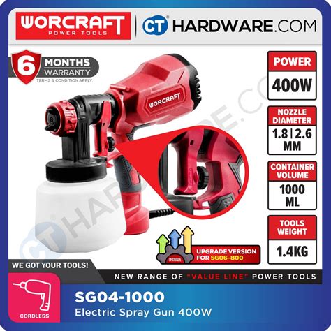 Worcraft Sg Corded Electric Spray Gun Paint Sprayer W