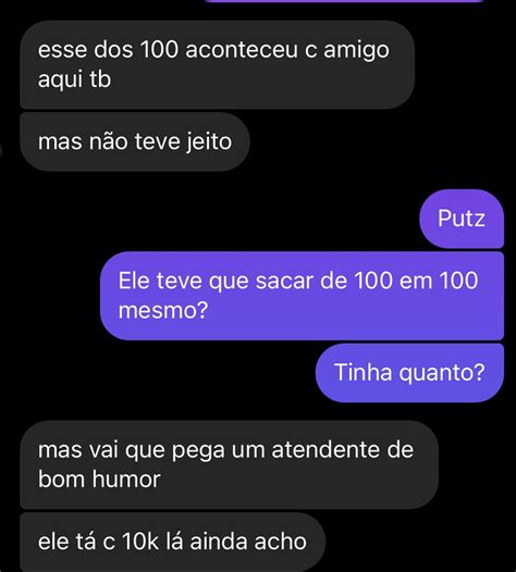 Omar Omairi On Twitter Mais Um Relato De Limitarem Saque Em R