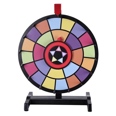 Round Tabletop Color Prize Wheel Spinning Game Editable Fortune Design Carnival Spin Game ...