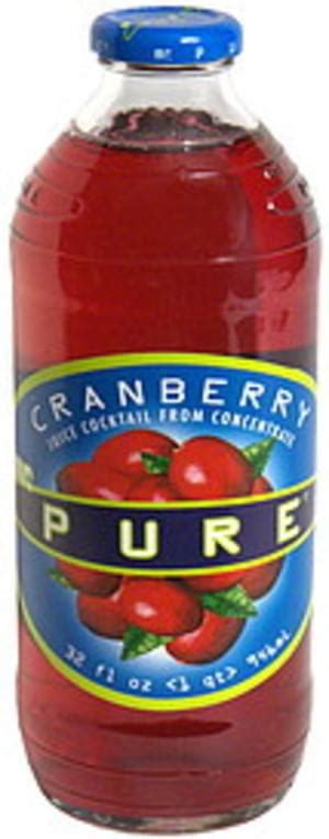 Mr Pure Cranberry Juice Cocktail 32 Oz Nutrition Information Innit