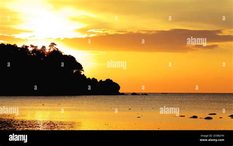 Sunset Over Andaman Sea Stock Photo - Alamy