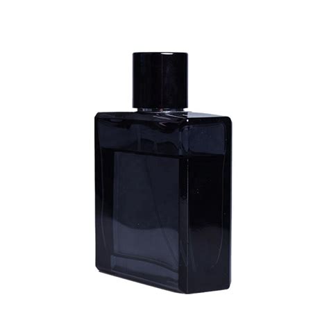 Ml High Quality Black Square Drak Blue Glass Spray Mini Empty Perfume