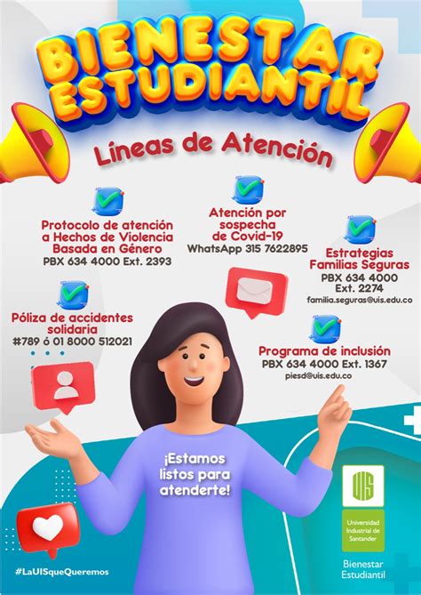 UIS on Twitter Ya conoces las líneas de atención de Bienestar