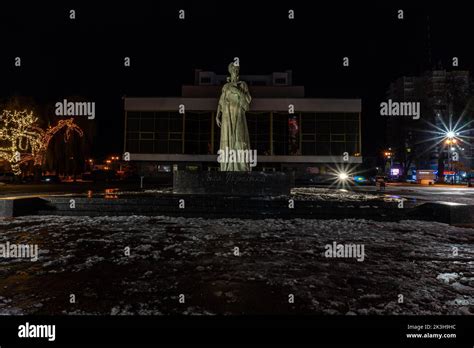 Night city of Lutsk Ukraine travel journey Stock Photo - Alamy