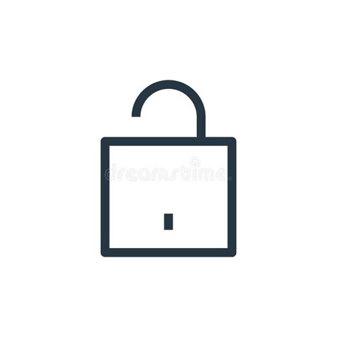 Unlock Icon Vector From Basic Ui Concept Thin Line Illustration Of