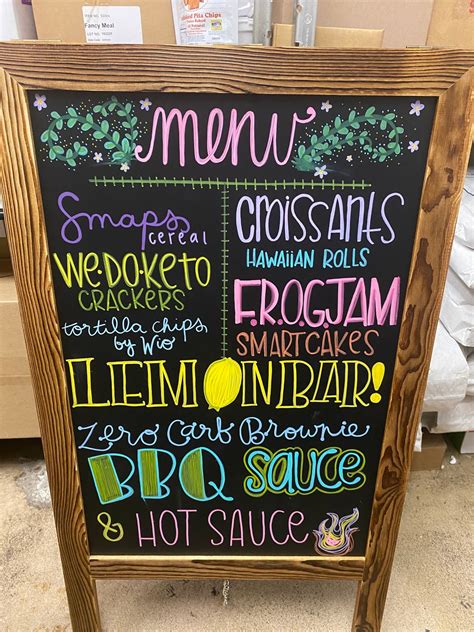 Custom Chalkboard Menu Designs By Nightshiftwithemily Etsy