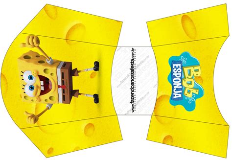 Envelope Fritas Bob Esponja Um Herói Fora DÁgua Fazendo a Nossa Festa