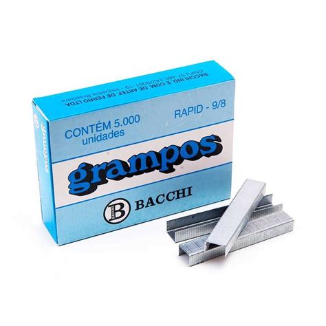 Grampo Rapid 9 8 Galvanizado 5000 Unidades Bacchi Na Papelaria