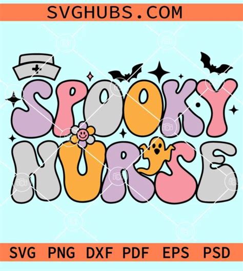 Retro Spooky Nurse SVG Spooky Nurse SVG Halloween Nurse SVG