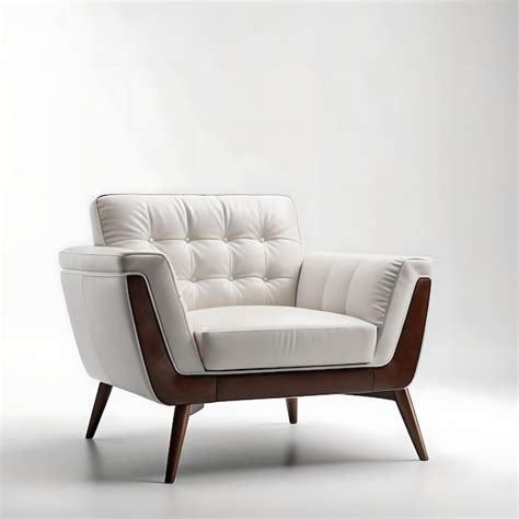 Premium Photo White Modern Chair On White Background