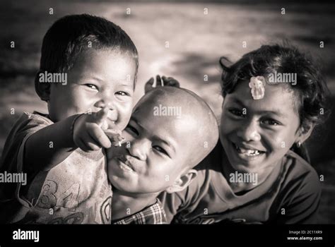 Happy Cambodian Children Stock Photo Alamy