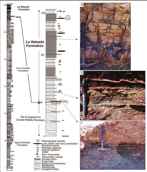 Stratigraphic Column For The La Veteada Formation And Schematic Column