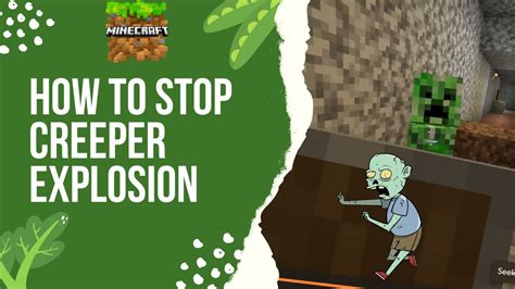 Minecraft How To Avoid Creeper Explosion Youtube