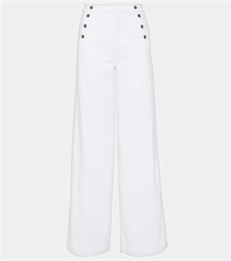Frame High Rise Wide Leg Pants Frame Denim