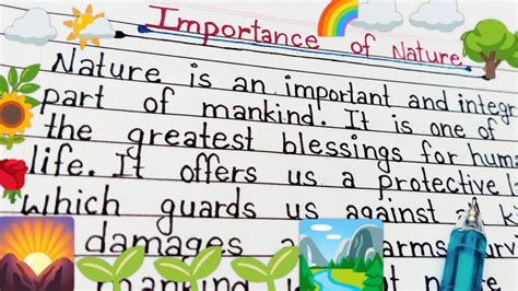 Essay On Importance Of Nature In English Paragraph Of Importance Of