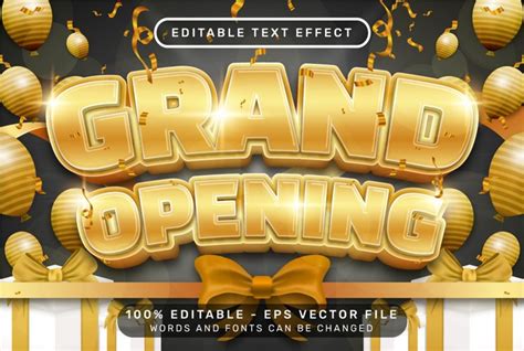 Grand Opening 3d Text Effect And Editable Text 2719706