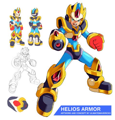 Megaman X9 Helios Armor By Ultimatemaverickx On Deviantart Mega Man Art Mega Man Character