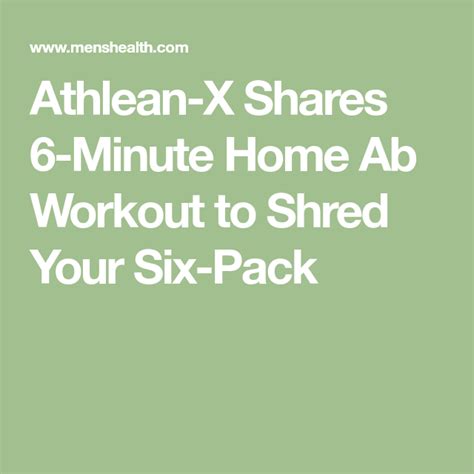 At Home Ab Workouts Athlean X Gym Coreabsworkout