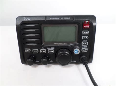 Icom Ic M Marine Dsc Vhf Radio With Attached Mic Good Condition