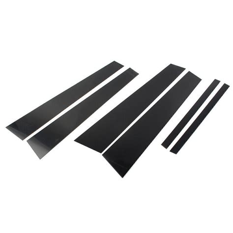 6PCS Black Pillar Posts Door Trim Cover Kit For Honda Accord 2013 2014