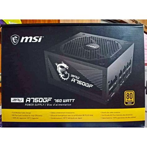 MSI MPG Series A750GF 750 Watt 80 Gold Certified Fully Modular