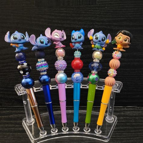 Custom Made Lilo And Stitch Doorables Refillable Beaded Pen Etsy