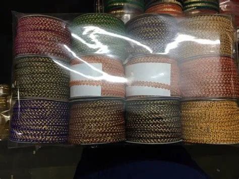 Double Sided Zari Lace For Kurti For Garments Size At Rs Roll