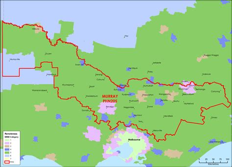 Murray Vic Primary Health Network Phn Map Modified Monash Model