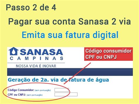 Emitir Fatura Digital Sanasa Obter Conta A V A