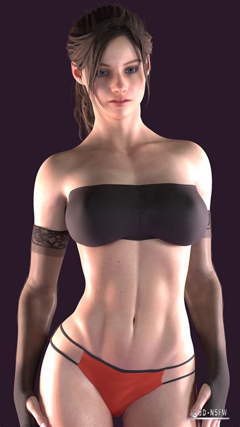 Rule 34 1girls 3d Ass Blender Breasts Brown Hair Claire Redfield Female Jul3dnsfw Makeup Naked